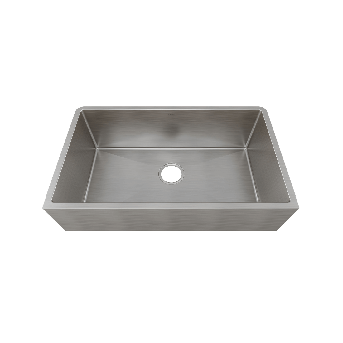 Alt Tag: Cuba Mekal 70cm farm sink em aço inox escovado com avental frontal e acabamento elegante